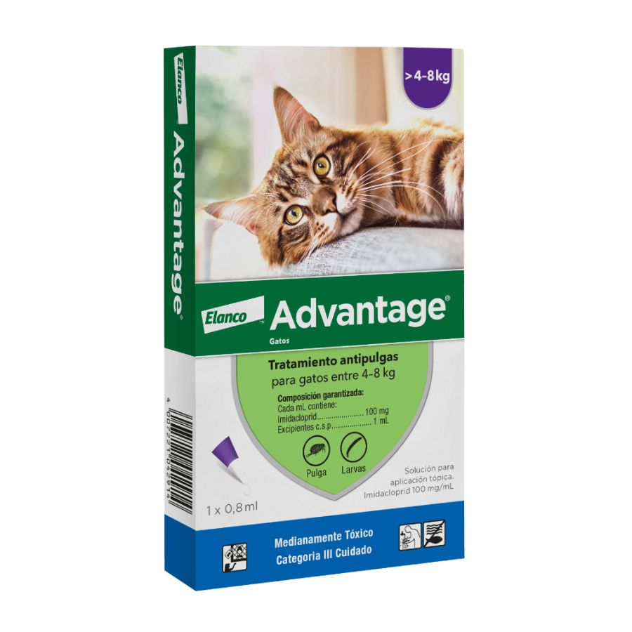 Desparasitante Advantage para gato entre 4 y 8 KG